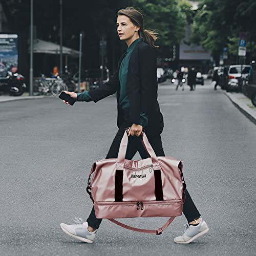 DBPBToU Bolsa de ginástica para mulheres e homens com compartimento para sapatos, bolsa esportiva de