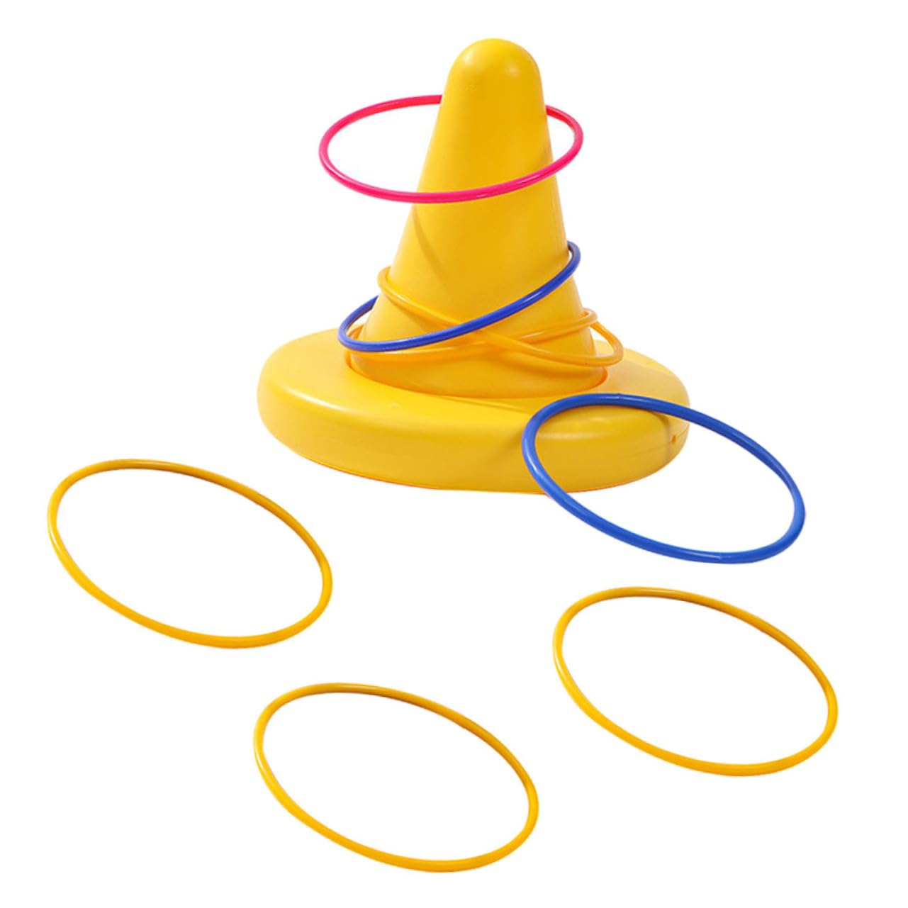 BESPORTBLE 1 Set Balanced Ring Toss Game Fun Single Leg Stool for Early Education Indoor and Outdoor Activities Design for Physical Training and Motor Skills Development