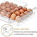 vacane 24 Egg Drawer for Fridge, Pull Out Egg Storage Container with Non-Slip Pads Refrigerator Organizer Bins Clear Egg Holder, Egg Tray-Bpa Free Egg Organizer