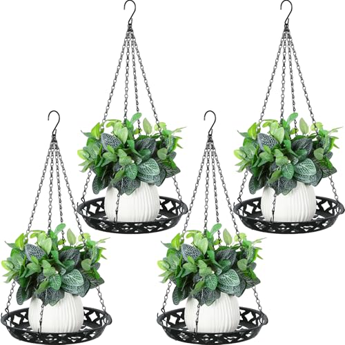 Enhon 4 Pack Plant Hanger, 12 Inch Metal Hanging Planter