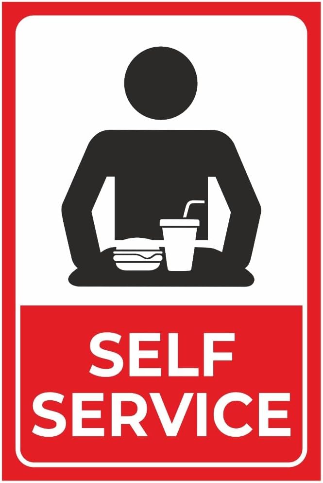 Self Service Signage (5mm, Red)