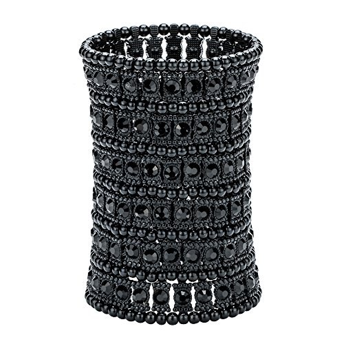 YACQ Six-Row Stretch Crystal Cuff