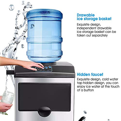 Eismaschine, tragbare Eiswürfelmaschine, Zähler, automatische elektrische Eismaschine mit Eisschaufel, für… – Bild 6