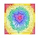 Asudaro – Bandana unisex – Pañuelo de cabeza 100 % algodón – Pañuelo para el cuello – bufanda para el cuello – Pañuelo para la muñeca – Envoltorio de 55 x 55 cm Morado y amarillo. talla única