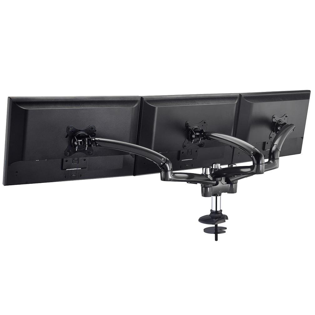 Cotytech DMGMT13G Triple Monitor Desk Mount Spring Arm Grommet Base