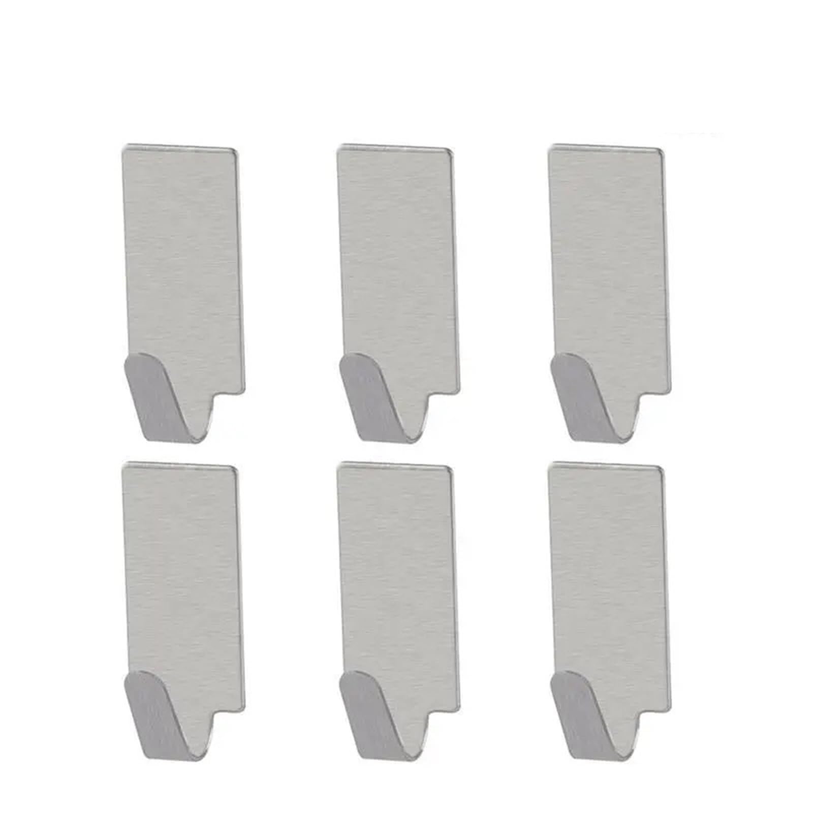 Janxelnova 6Pcs Adhesive Stainless Steel Towels Hooks Towels Racks Wall Hooks For Kitchen Bathroom(6Pcs)