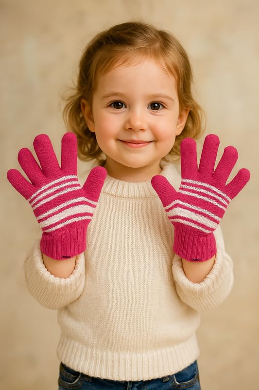 CHACKO Kids Winter Magic Gloves | Stretchable Warm Knit Gloves for Boys & Girls | Multicolor | Age 1 Years To 2 Years | Pack of 6 - Image 2 thumbnail