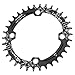 FOMTOR Corona ovale 34T Ultralight Singolo stretto Wide Chain Ring per la maggior parte delle guarniture SHIMANO e SRAM, bici da strada BMX MTB (104 BCD, Nero)