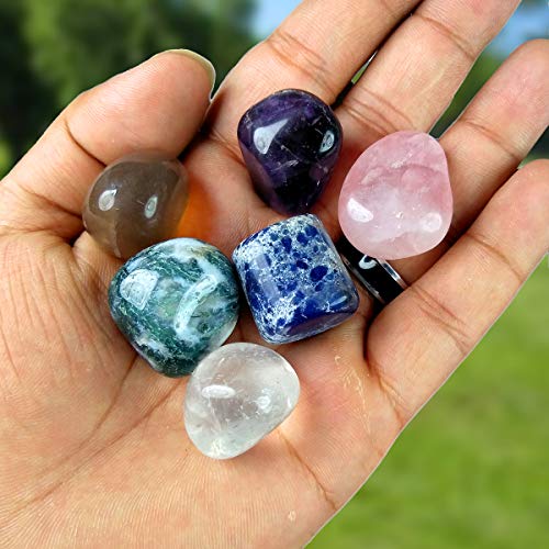 Image of Reiki Crystal Products Certified Natural Crystal Tumble Stone Kit | Multiple Crystal Stone Sets for Meditation, Reiki, Chakra & Spiritual Practices