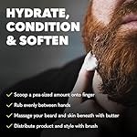 The Beard Club Biotin Beard Balm for Men - Beard Growth Shea Butter with Castor & Coconut Oil - Moisturizing, Hydrating and Softening Cream - Amber Cedar Scent - 4 oz - Image 3