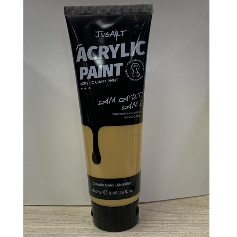 JusArt アクリル塗料-250 (ゴールド)