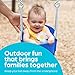 Jungle Gym Kingdom Toddler Swing - Heavy Duty, High Back, Full Bucket Baby Swing Seat with Coated Chains for Outdoor Use - Fully Assembled - Blue