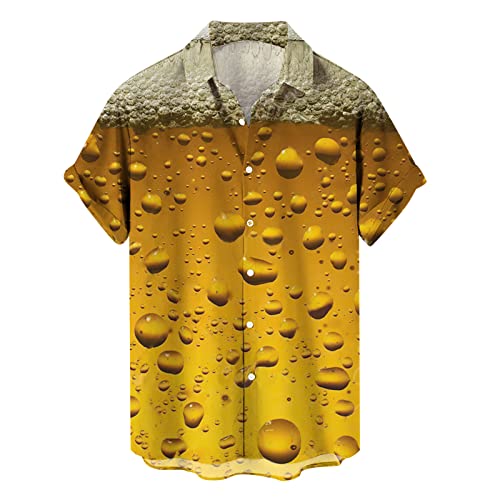 Generisch Auténtica camisa especial para Oktoberfest para hombre en mezcla de lino transpirable con motivos tradicionales como blusa perfecta para mudanzas y actuaciones musicales en el Theresienwiese