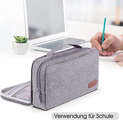 Pennenetui, staande hulp, draagbare kleurpotlodenetui, grote opbergruimte, waterdicht, potloodtas met houder voor school… - Afbeelding 8