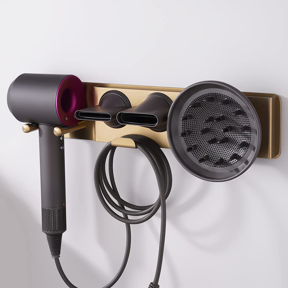 Hair Dryer Wall Mount Stand for Dyson Supersonic Hair Dryer, SUS304 Dyson Hairdryer Holder Organizer