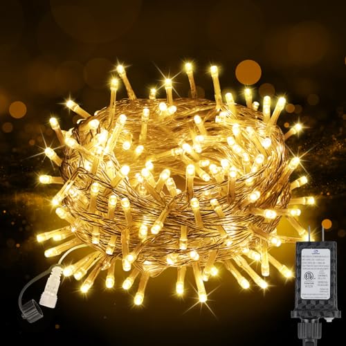 33 FT 100LEDs Christmas Lights Plug in,Outdoor Indoor Connectable Fairy Lights with Timer and...