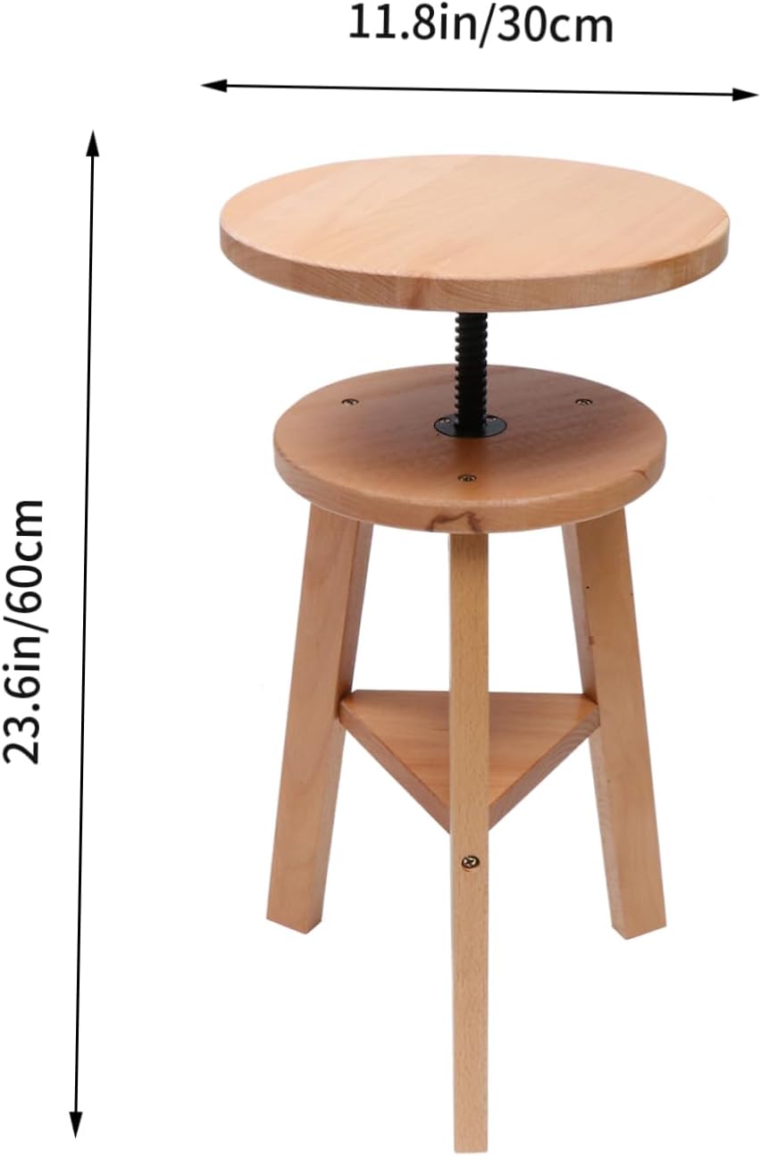 Unomor Multi-Functional Wooden Drafting Stool with Height Ergonomic Design for Artists Comfortable Footstool for Studios and Home Use