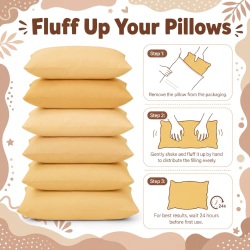 Image of 12 Pcs Purse Insert Pillows Set Fillers to Keep Shape, Six Sizes, Gold