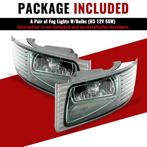 51uibcORRYL. SL500  - HECASA Bumper Fog Light w/Bulb Compatible with 2003-2009 LEXUS GX470 without sport package Replacement for 81221-60080 81211-60160 LX2593105 LX2592105 Halogen Front Pair Driving Lamp Left Right
