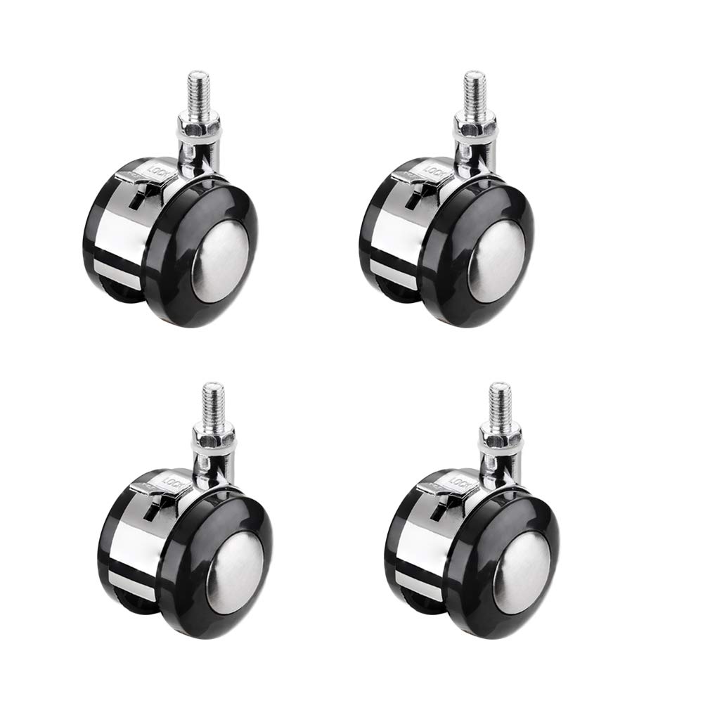 OJHFJMGH Casters, Flat with Brakes,Universal 360 Degree Rotating,for Baby cot,Hospital