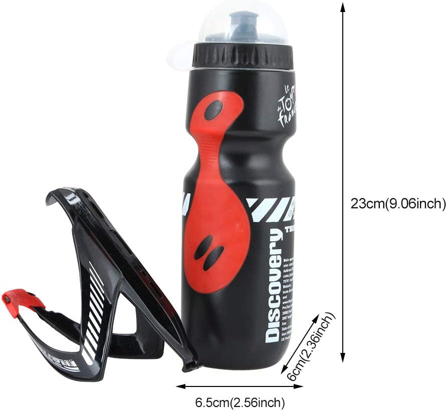 GeKLok Bike Water Bottle Cage and 21oz Premium Sports Bottle, Bike Water Bottle Set Lightweight Bike Bottle Holder(Blue) - Image 3