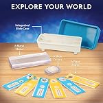 National Geographic Microscope for Kids - STEM Kit with an Easy-to-Use Kids Microscope, Up to 400x Zoom, Blank and Prepared Slides, Rock and Mineral Specimens, and More, Great Science Project Set