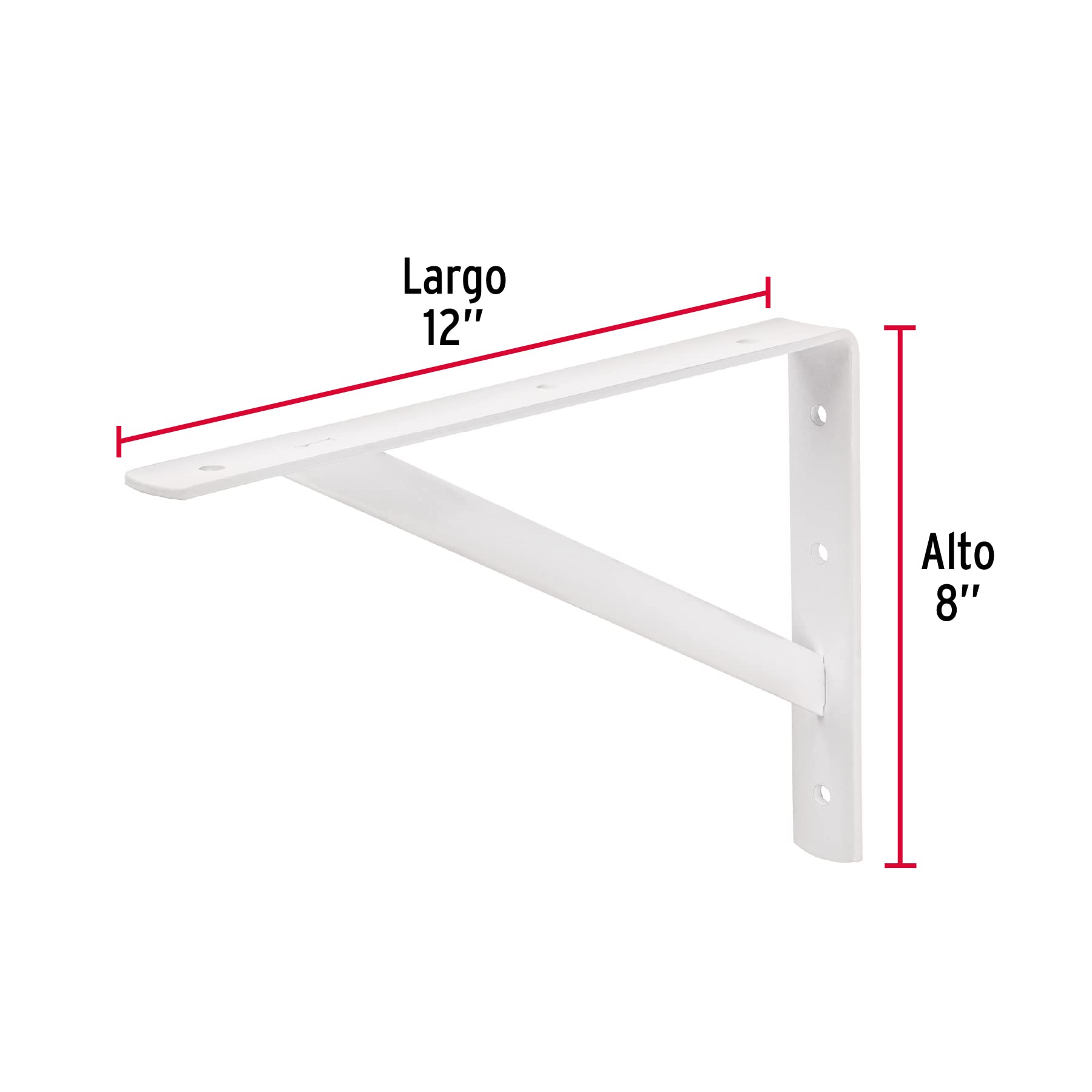 Supporto rinforzato, 8 x 12 ', bianco