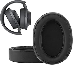 イヤーパッド FOR SONY MDR-100ABN WH-H900N に対応 交換 用 ヘッドホンパッド 防止音漏れ防止 <1組 > なんしつ 高密度フォームRuiMi（ブラック）