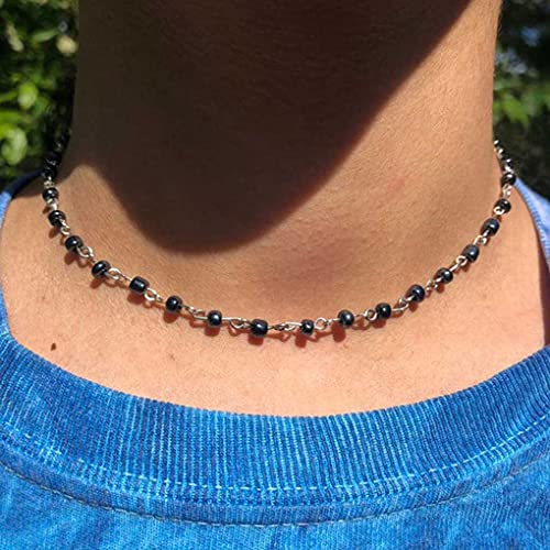 Yalice Beaded Choker Necklace Dainty Opal Birthstone Chokers Necklaces Jewelry for Women2