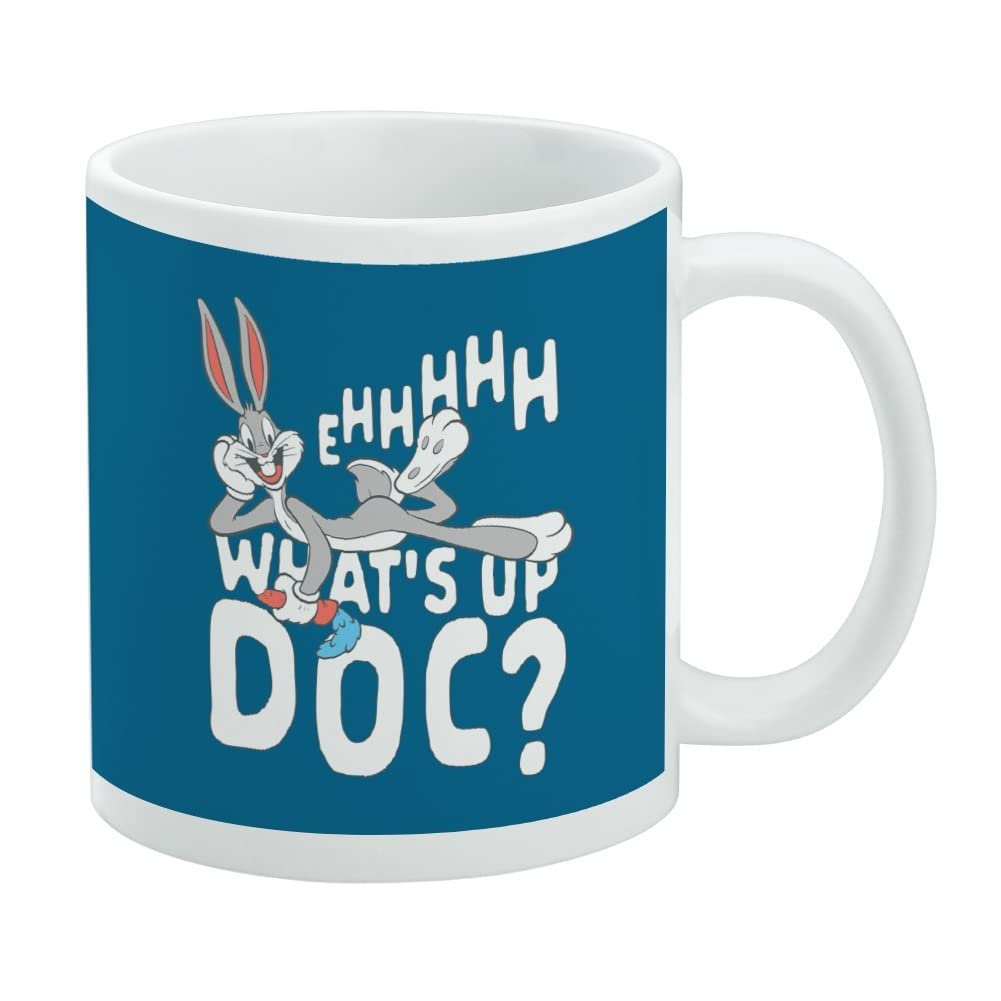 Bugs Bunny What's Up Doc? Ceramic Coffee Mug, Novelty Gift Mugs for Coffee, Tea and Hot Drinks, 11oz, White