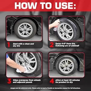 Black Magic 120270 Tire Wet Spray, Weather & Rinse-Resistant Formula that leaves Tires looking Wet, Black & Glossy in One Spray, 14.5 Fl. Oz. (Pack of 2) — photo 4 of 6