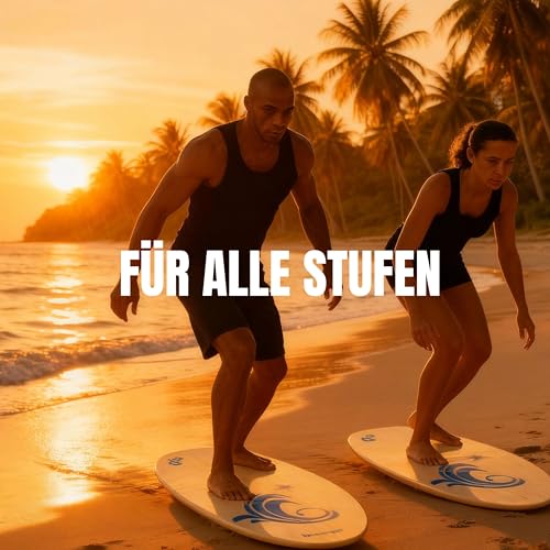 Skimboard aus Holz FUTURA8 – Leichtes rutschfestes wasserfestes Board für Erwachsene und Anfänger – Strand Nasser Sand und kleine Wellen