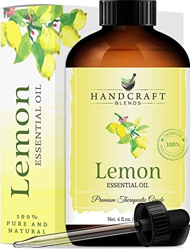Handcraft Lemon Essential Oil - 100% Pure and Natural - Premium Therapeutic Grade with Premium Glass Dropper - Huge 4 fl. Oz