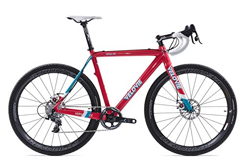 Velovie Versa Cx Cyclocross Carbon Bicycle Frame And Fork Set, 60Cm/X-Large, Red/Blue #TOP2