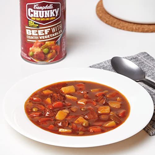 Campbell’s Chunky Soup, Beef Soup With Country Vegetables, 18.8 Oz Can (12 Count ) #TOP2