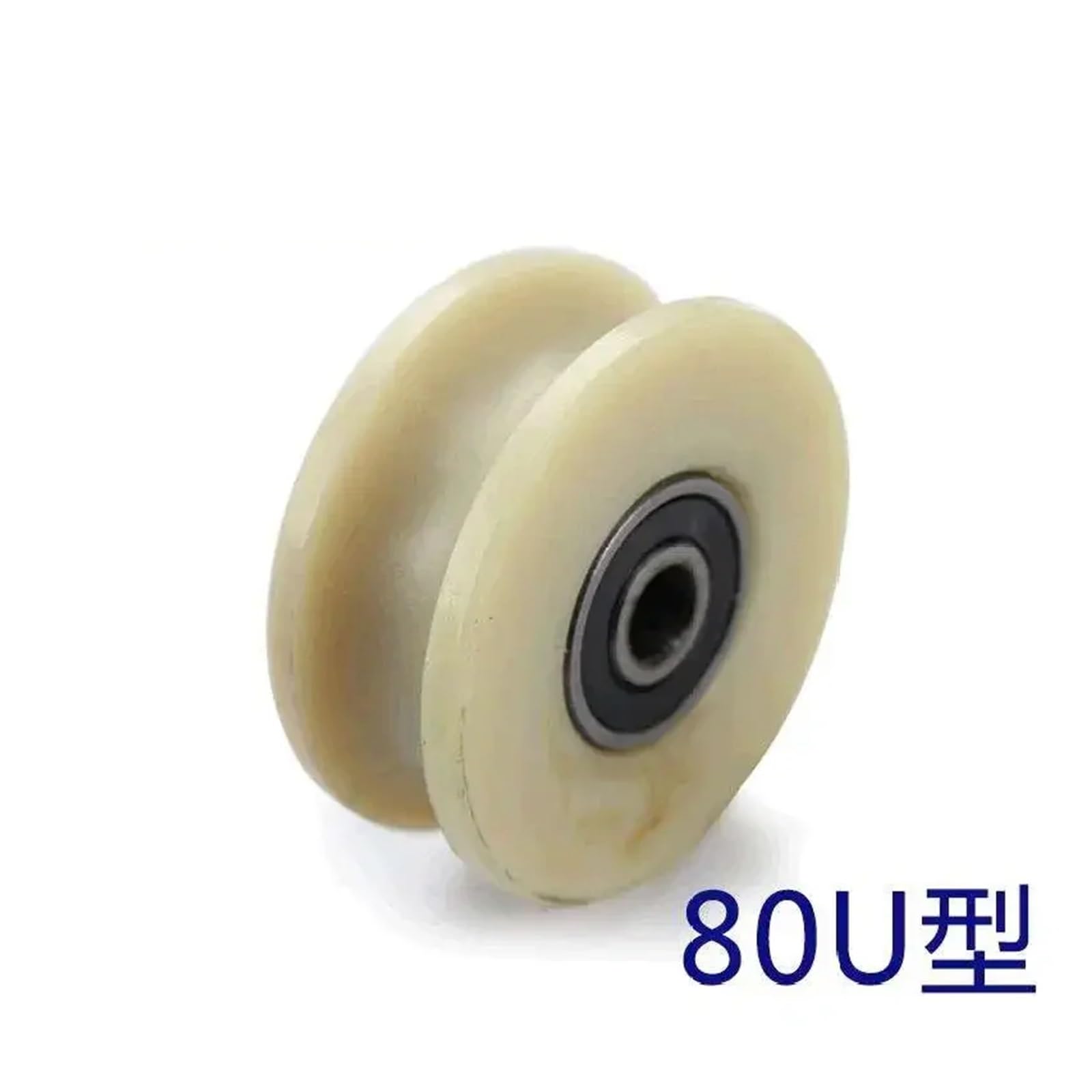 V-Nut-Rad, Schiebetorrollen, 1PC U/V Nut Rad D:80mm D:100mm Nylon Stumm Schiebe Pulley Tür Lager Stahl Schiene Räder(100mm V)