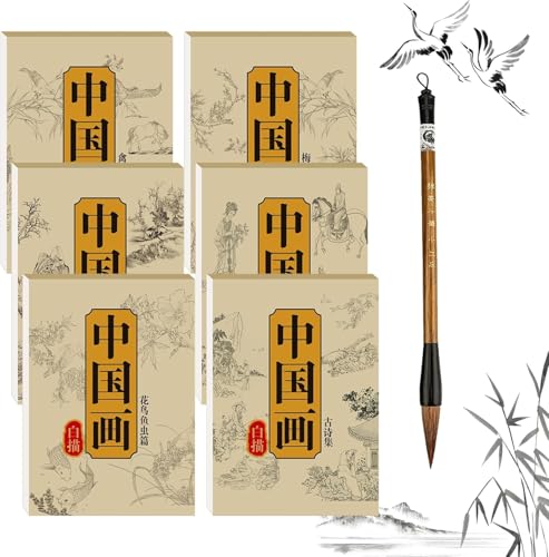 Copie de dessin chinois lot de 6 albums pour calligraphie chinoise peinture et esquisse