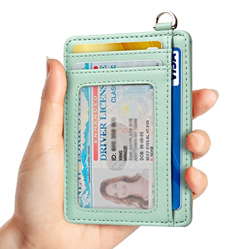 Image of Slim Minimalist Front Pocket Wallet, RFID Blocking Credit Card Holder Wallet with Detachable D-Shackle for Men Women