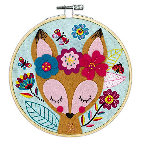 Janod - Fawn Embroidery Kit with Drum and Felt - Les Ateliers Déco - Children’s Creative Leisure Kit: Teaches Fine Motor… - Image 3