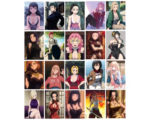 Image of Posters Inc Pack Of 20 Anime Waifu Posters,Wall Decoration Items For Living Room, Cute Wall Posters For Home Decoration items, Gifts For Men And Best Friend, 8x12 Inches Size, 300 GSM Paper