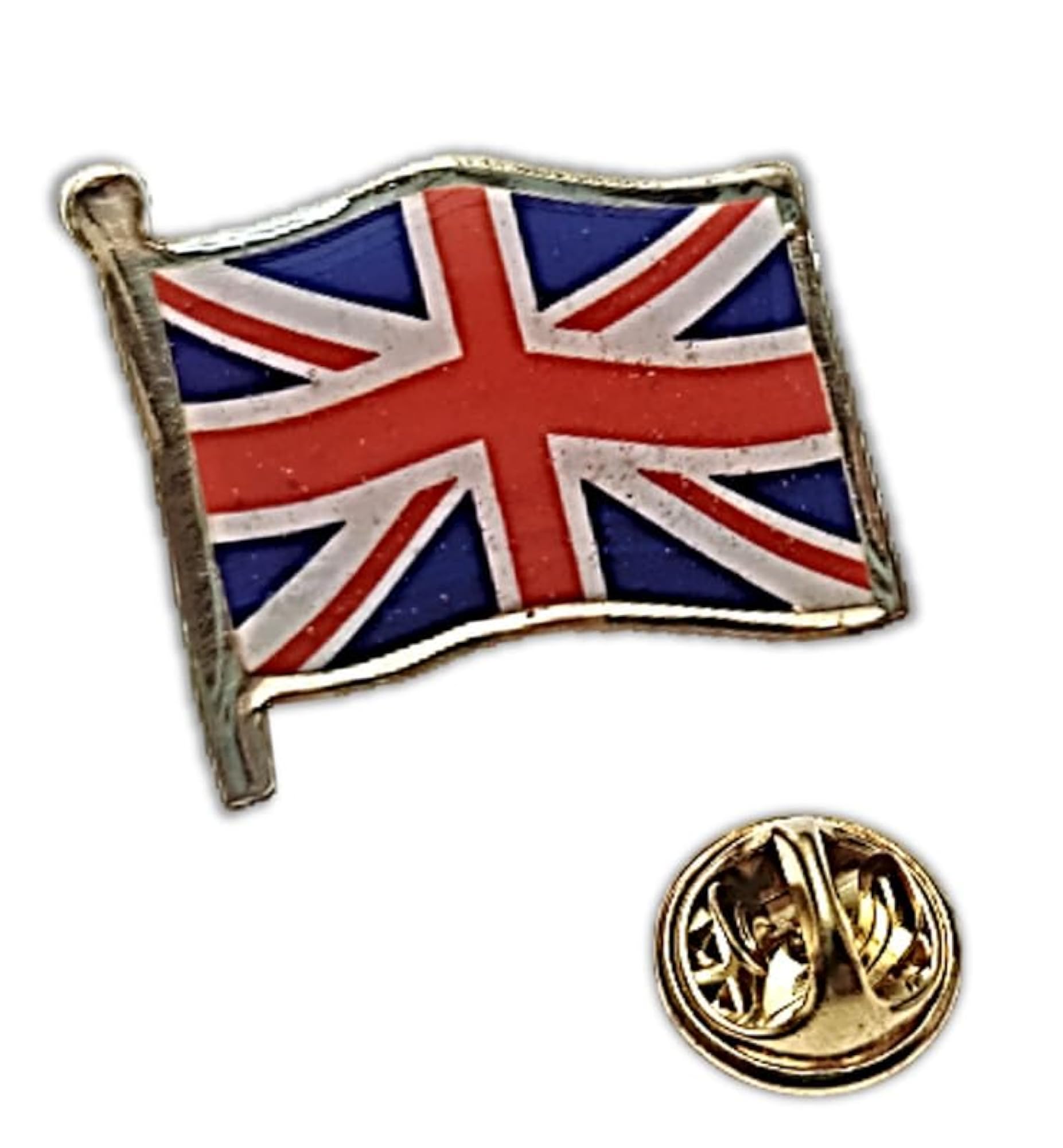 UK Flag Brass Enamel Lapel Pin, Handcrafted Gift