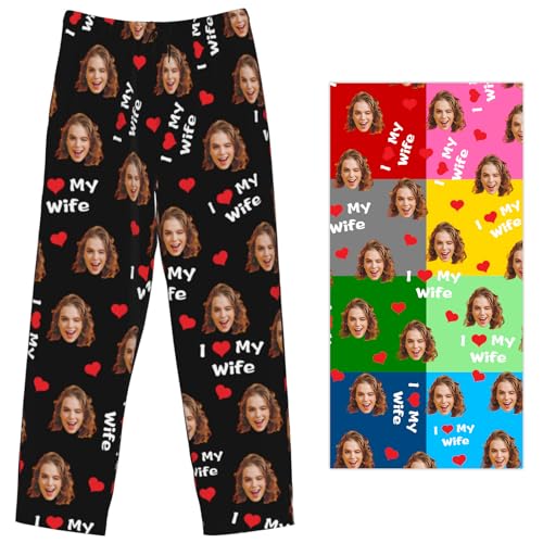 Personalized Pajama Pants With Face Photo For Men Custom Pajama Pants Sleepwear Funny Gifts For Him Boyfriend Father Dad