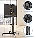 Mount-It! TV Cart Mobile TV Stand Wheeled Height Adjustable Flat Screen Television Floor Stands with Rolling Casters and Shelf, VESA Compatible TV Mount Bracket Fits Displays 37 to 70 Inch, 110 Lbs