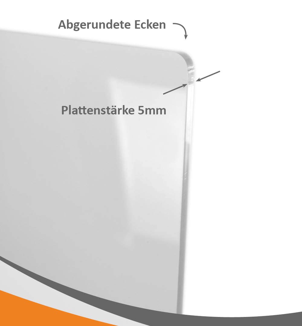 MyMAXXI | Selbststehender Spuckschutz Aufsteller aus 5mm Acrylglas standfest glasklar 130x90 cm Hygieneschutz | acrylic spit protection | Acryl Trennwand | Niesschutz Hustenschutz | Hygieneschutzwand