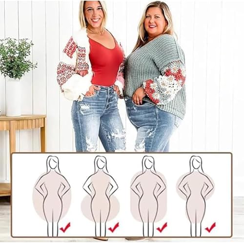 GDSAFS Mypeachd Jeans, Mypeachd Pants, Tummy Control Distressed Cuffed Boyfriend Jeans, Women Stretch2