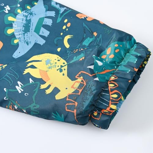 Toddler Kids Rain Jacket Boys Girls Casual Wind Printing Light Knee Length Coats for Spring Fall and Winter3