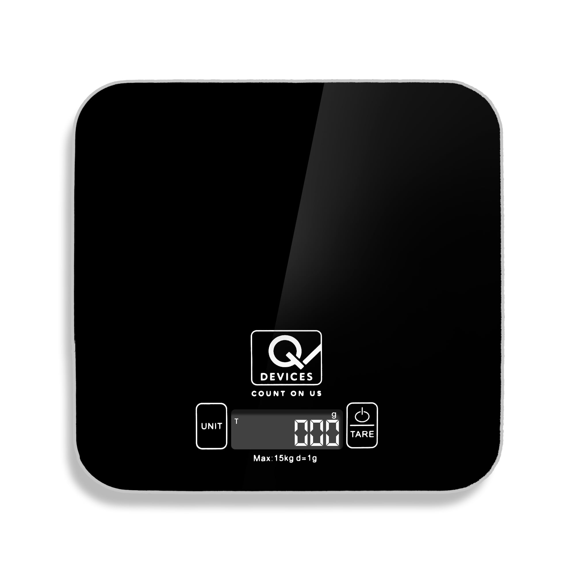 Kitchen Weighing Scale for Baking, Cooking, and Meal Prep, LCD Display, Tempered Safety Glass, Tare Function, Max 15kg, Auto Switch-Off, 1 Year Warranty