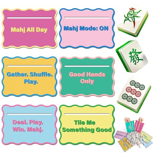 6 Piezas Tarjetas Mezcladoras Mahjong en PVC
