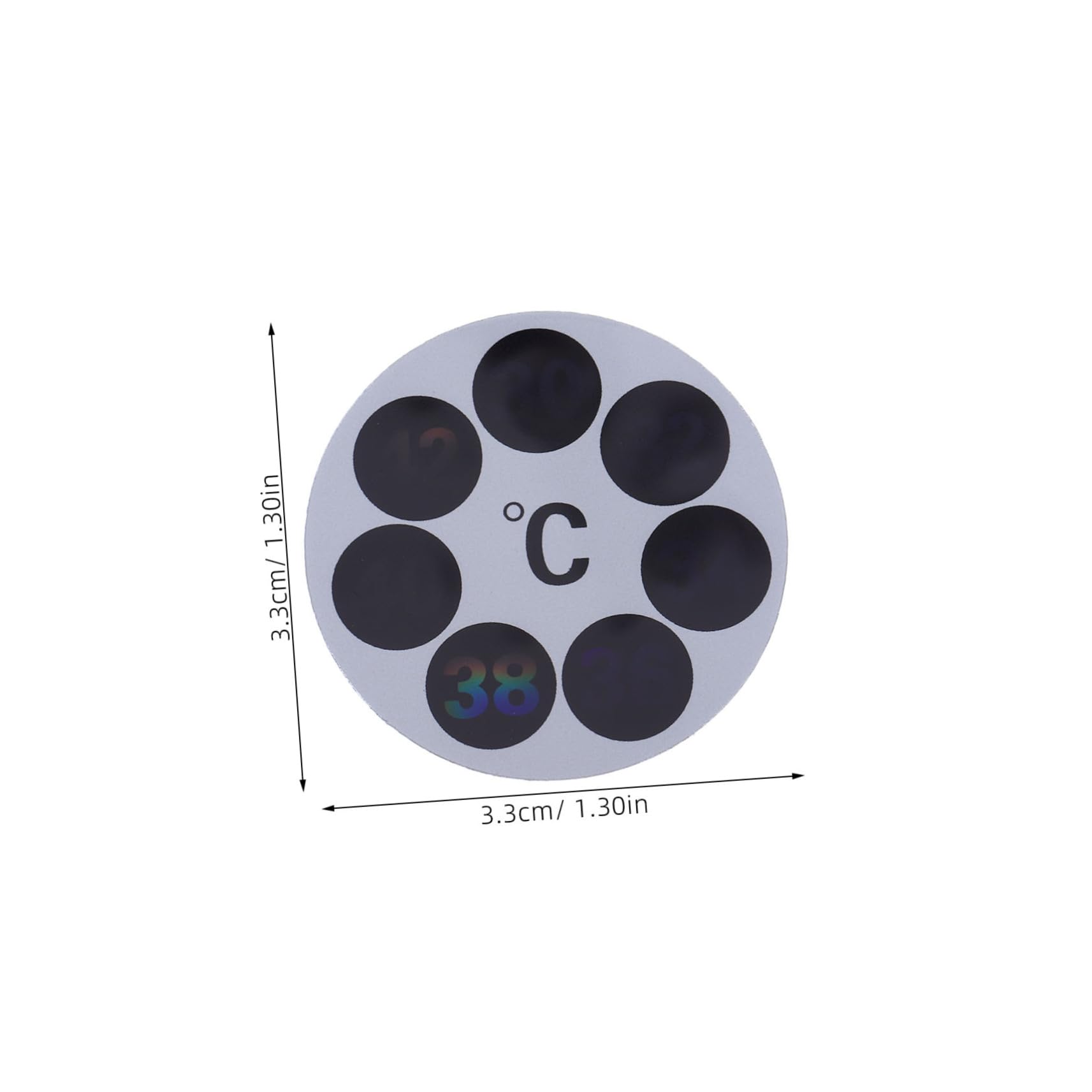 VICASKY 8pcs Bath Sticker LCD Display Accurate Water Measurement for Bathtubs Sinks Essential for Safe Bathing Thermometer Stickers for Boy Girl and Pets