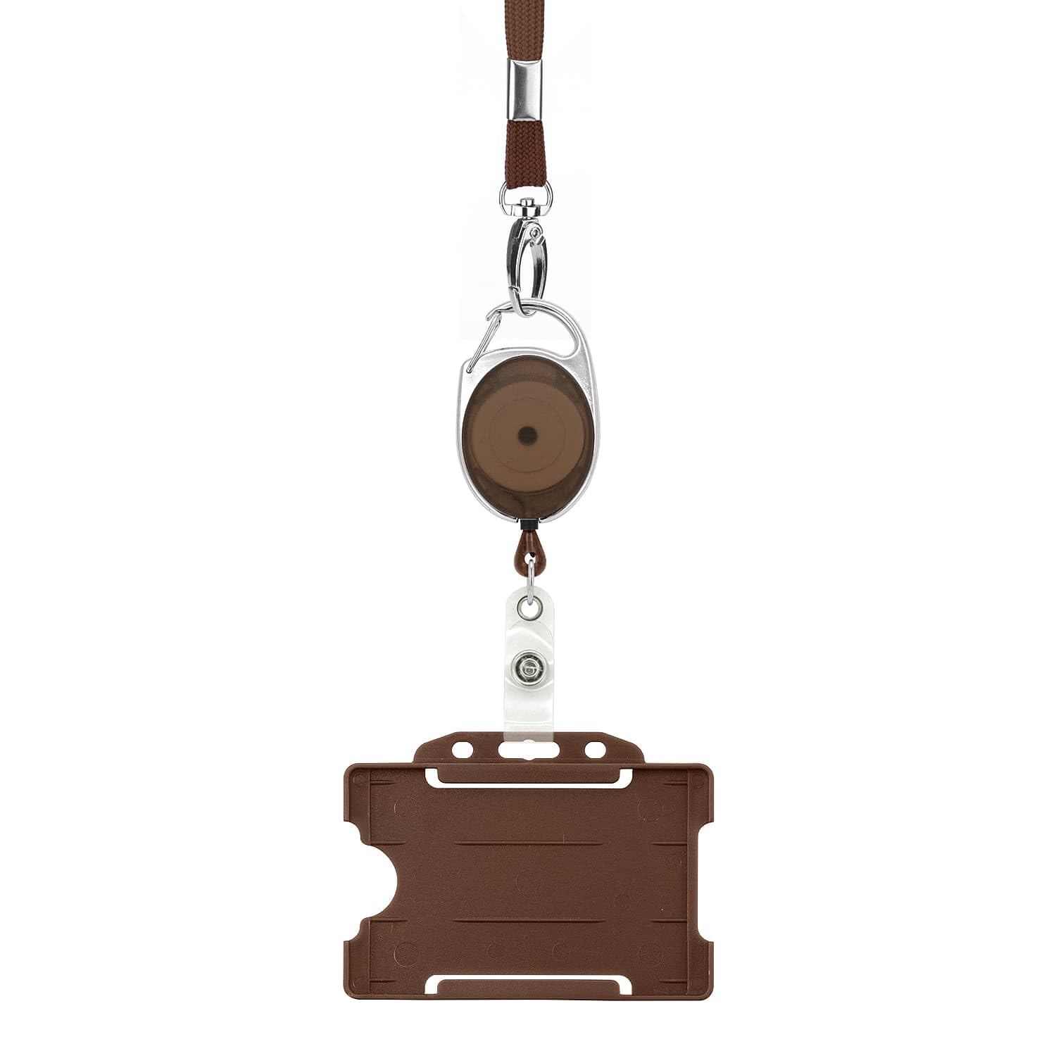 Lanyard With Card Holder Retractable Lanyard And Badge Holder Trio Triple Pack By Lanyards Tomorrow Set Includes A Single Plain Lanyard Extendable Carabiner Yoyo Reel Clip And Rigid Id Card Holder Navy